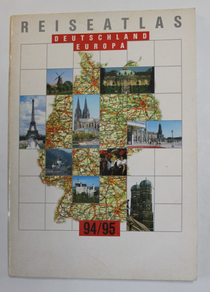 REISEATLAS - DEITSCHLAND , EUROPA , 1994- 1995 , PREZINTA PETE SI HALOURI DE APA *
