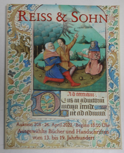 REISS and SOHN , AUSGEWALTHE BUCHER UND HANDSCHRIFTEN VON 13. BIS  19.  JAHRHUNDERT , CATALOG DE LICITATIE , 2022