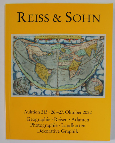 REISS und SOHN , GEOGRAPHIE , REISEN , ATLANTEN ..DEKORATIVE GRAPHIK , CATALOG DE LICITATIE , TEXT IN LB. GERMANA , 2022