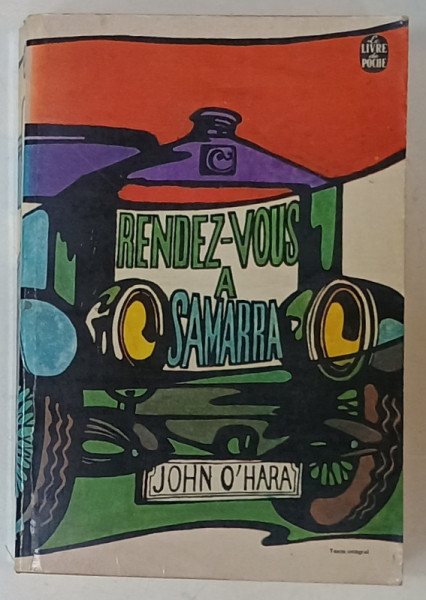 RENDEZ - VOUS A SAMARRA par JOHN O 'HARA , roman , 1968