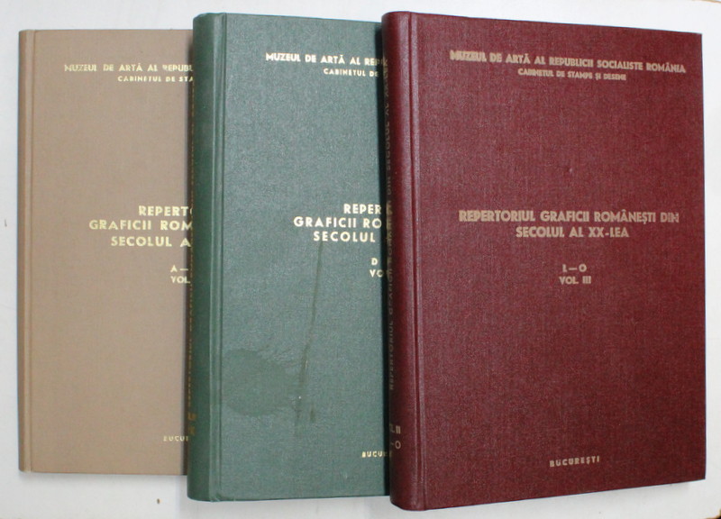 REPERTORIUL GRAFICII ROMANESTI DIN SECOLUL AL XX LEA  VOL.I-III  1978/81