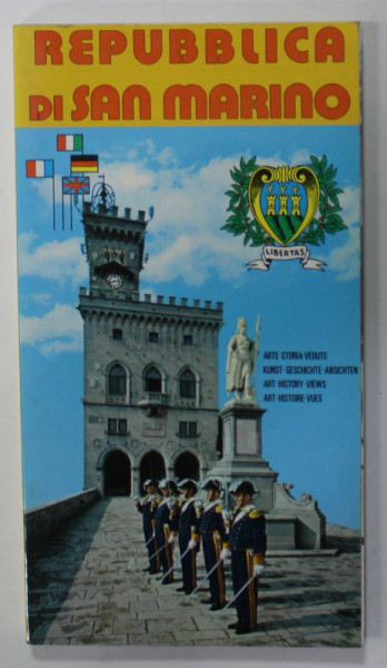 REPUBBLICA DI SAN MARINO , ART - HISTORY - VIEWS , TEXT IN ITALIANA , GERMANA , FRANCEZA , ENGLEZA , ANII ' 90