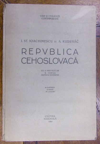 REPUBLICA CEHOSLOVACA de I. ST. IOACHIMESCU si A. KUDRNAC (1924)