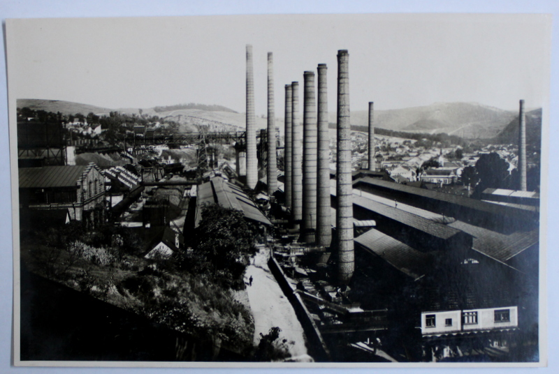 RESITA  -  UZINA , VEDERE GENERALA , FOTOGRAFIE FACUTA DE PHOTO PRESSE  - BUCURESTI , MONOCROMA , PERIOADA  INTERBELICA