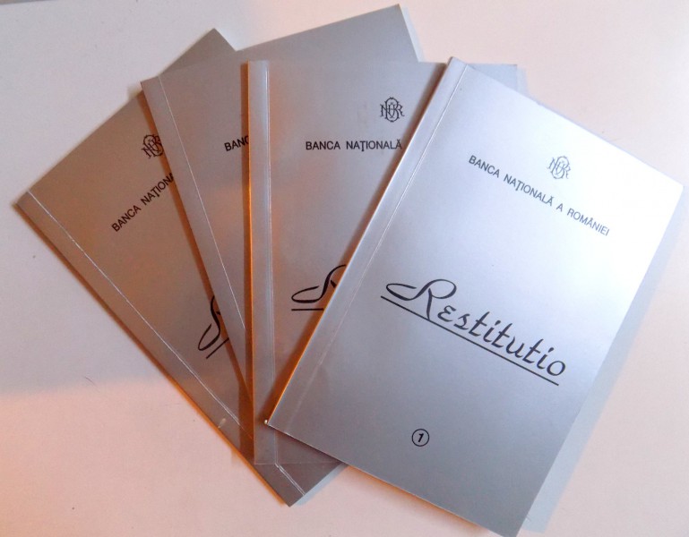 RESTITUTIO - CAIETELE BANCII NATIONALE A ROMANIEI , VOL. I- IV, coordonator MUGUR ISARESCU , 2001 -2004