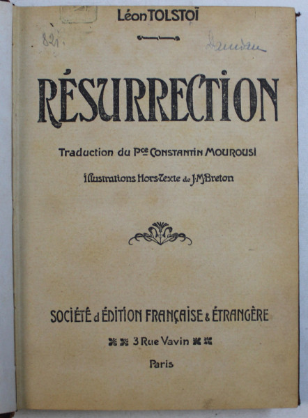 RESURRECTION , illustrations hors texte de J. M. BRETON , par LEON TOLSTOI , 1899