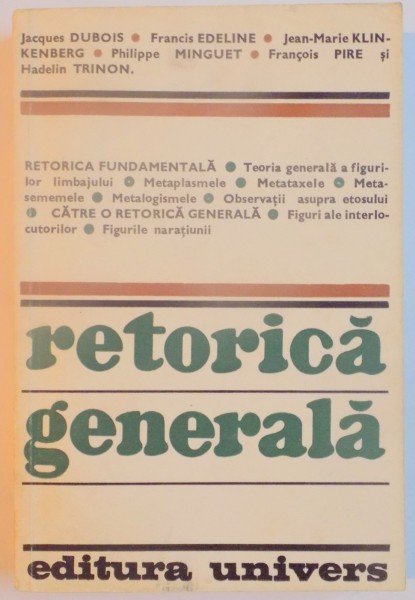 RETORICA GENERALA de J. DUBOIS...H. TRINON , 1974