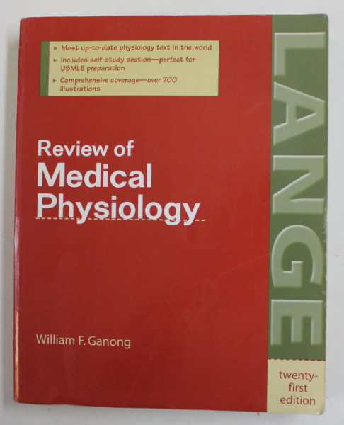 REVIEW OF MEDICAL PHYSIOLOGY by WILLIAM G. GANONG , 2003