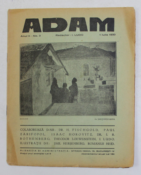 REVISTA ADAM , ANUL II , NO. 3 , 1 IULIE 1930