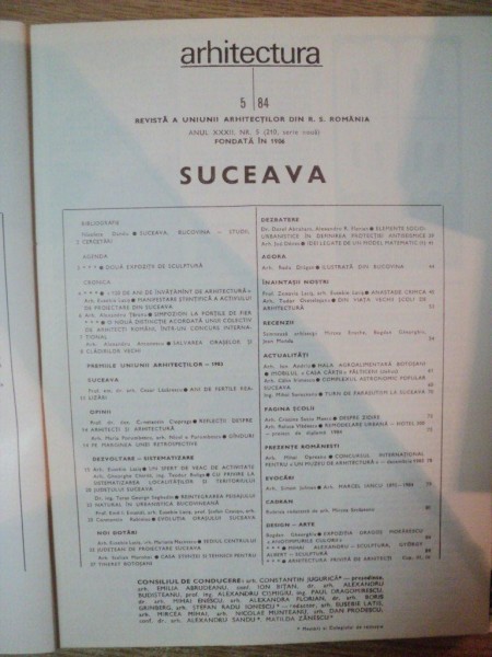 REVISTA ARHITECTURA , NR. 5 , 1984