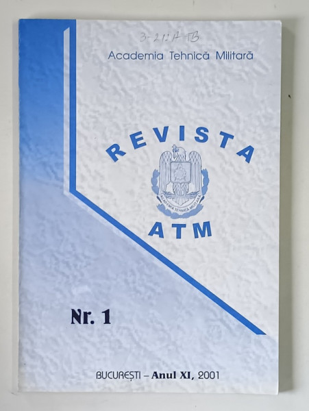 REVISTA ATM , ANUL XI , NUMARUL 1 de FLORINEL PAPUC , 2001