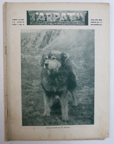 REVISTA " CARPATII " - VANATOARE , PESCUIT , CHINOLOGIE , ANUL V - LEA , NO . 6 , 15 IUNIE , 1937