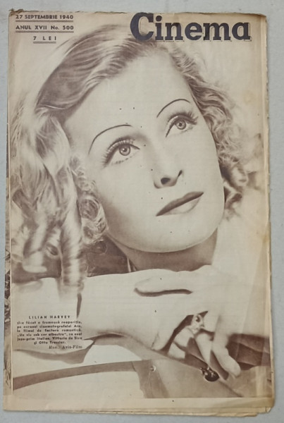 REVISTA ' CINEMA ' , No. 500  , 27 SEPTEMBRIE 1940