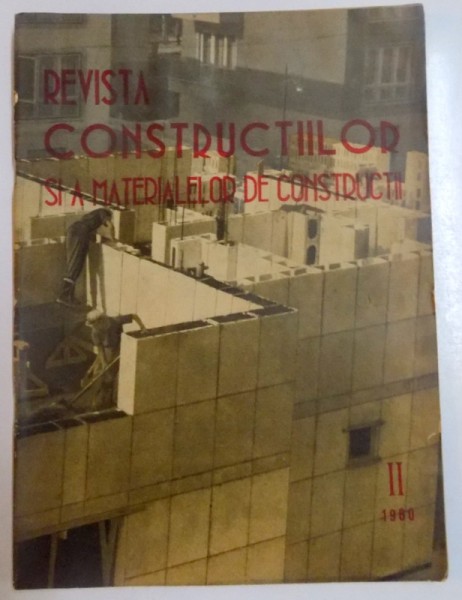 REVISTA CONSTRUCTIILOR  SI A MATERIALELOR DE CONSTRUCTII , NR. II , VOL. 12 , 1960