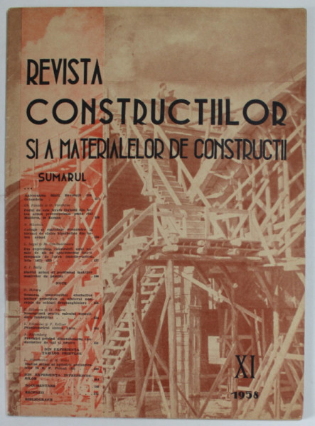 REVISTA CONSTRUCTIILOR SI A MATERIALELOR DE CONSTRUCTII , NUMARUL XI , 1958