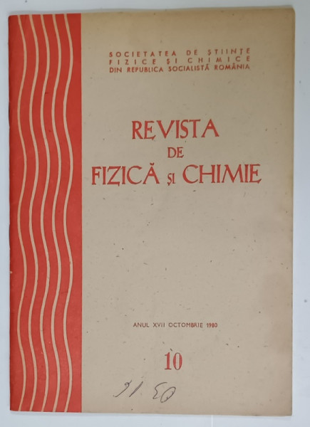 REVISTA DE FIZICA si CHIMIE , NR.10 , 1980