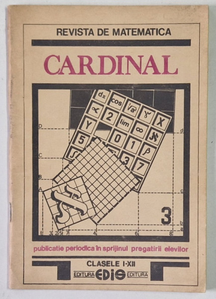 REVISTA DE MATEMATICA CARDINAL , PUBLICATIE PERIODICA , NUMARUL 3 , 2000