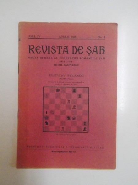 REVISTA DE SAH, ANUL IV, APRILIE 1928, NR 4