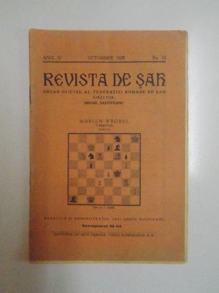 REVISTA DE SAH, ANUL IV, OCTOMBRIE 1928, NR 10