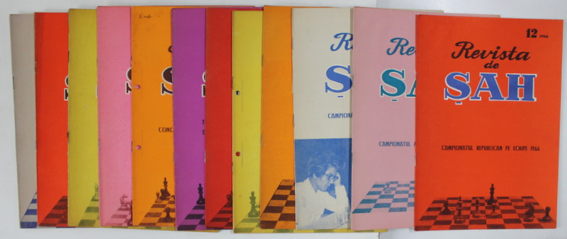 REVISTA DE SAH , ORGAN AL FEDERATIEI ROMANE DE SAH , ANUL XVI , COMPLET , SET DE 12 NUMERE SUCCESIVE , IANUARIE - DECEMBRIE , 1965