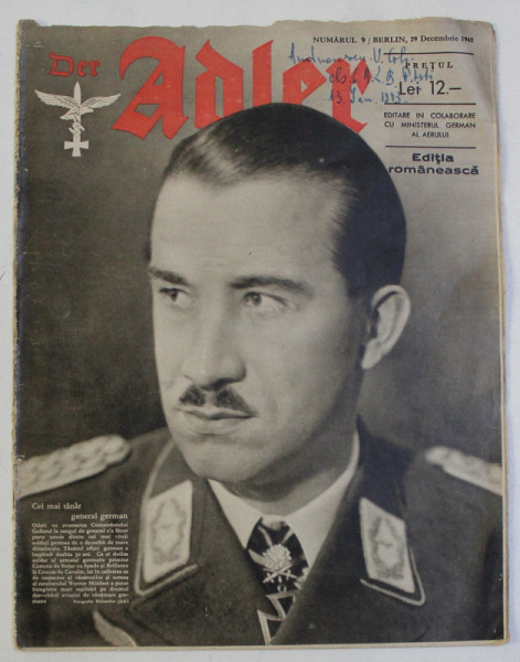 REVISTA ' DER ADLER ' , EDITIE ROMANEASCA , APARUTA LA BERLIN , NR. 9 , 29 DECEMBRIE 1942