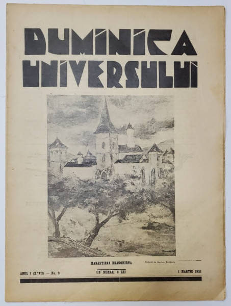 REVISTA 'DUMINICA UNIVERSULUI', ANUL I (XXVII) - No. 9, 1 MARTIE 1931