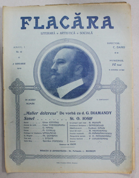 REVISTA FLACARA, ANUL I, NR. 12, 7 IANUARIE 1912