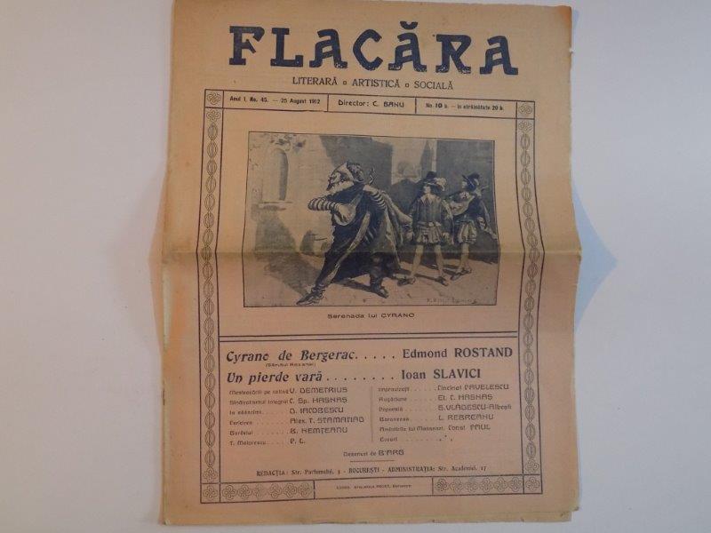 REVISTA FLACARA, ANUL I, NR.45, 25 AUGUST 1912