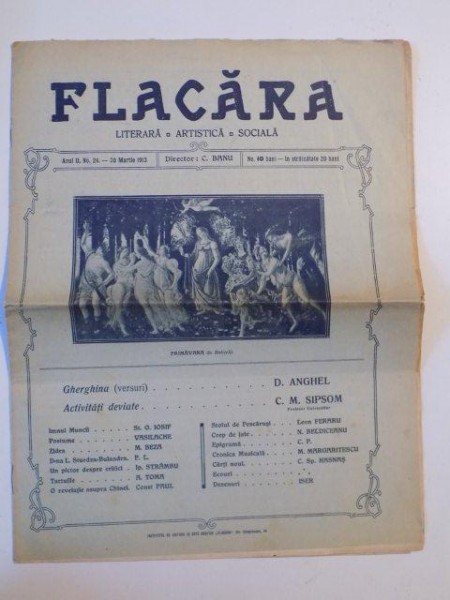 REVISTA FLACARA , ANUL II , NR. 24 , 30 MARTIE 1913