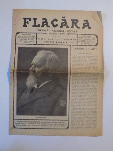 REVISTA FLACARA , ANUL II , NR. 42 , 3 AUGUST 1913