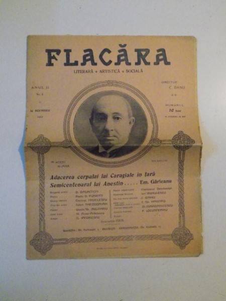 REVISTA FLACARA , ANUL II , NR. 6 , 24 NOIEMBRIE 1912