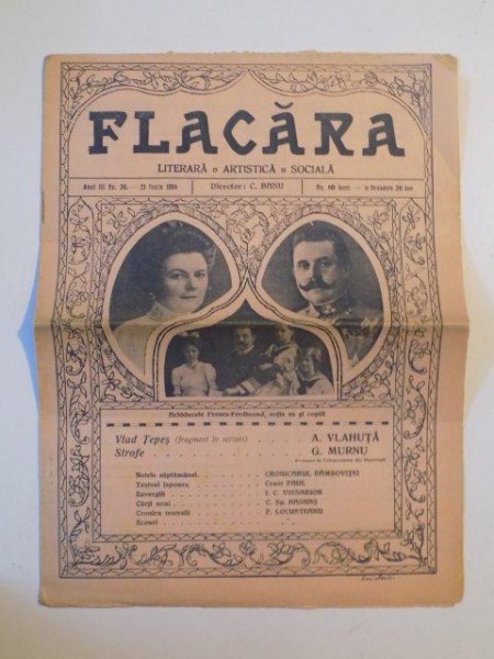 REVISTA FLACARA , ANUL III , NR. 36 , 21 IUNIE 1914
