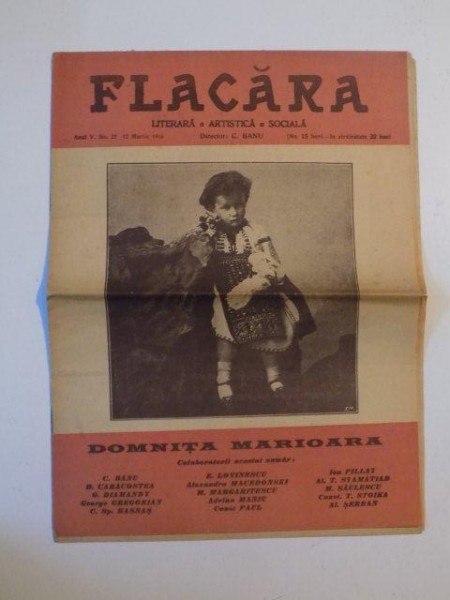 REVISTA FLACARA , ANUL V , NR. 22 , 12 MARTIE 1916