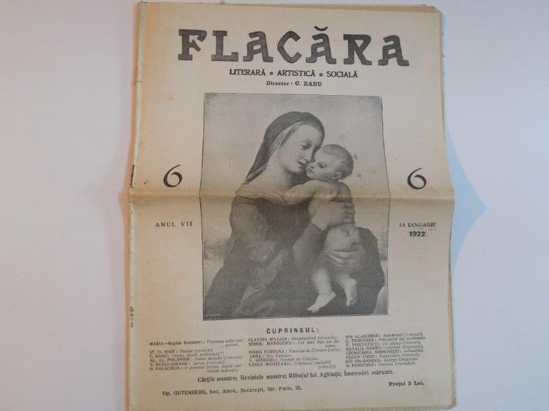 REVISTA FLACARA, ANUL VII, NR. 6, 14 IANUARIE 1922