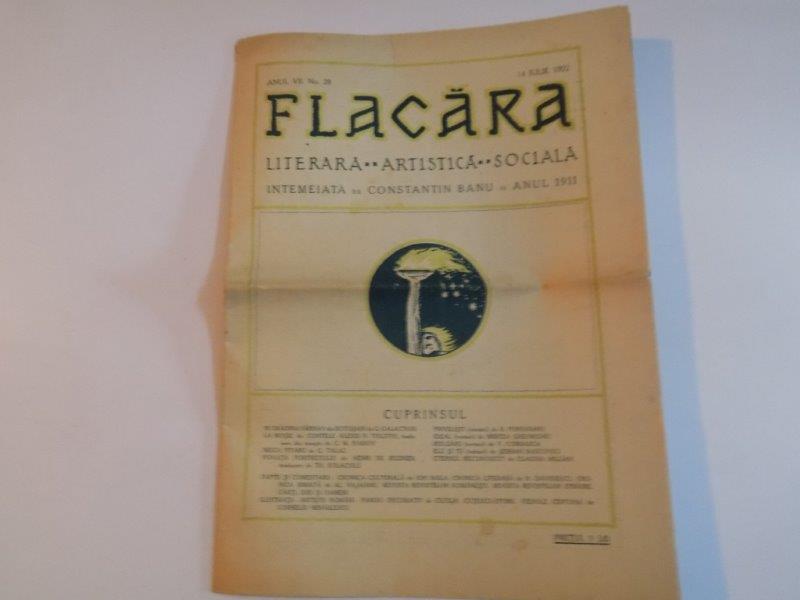 REVISTA FLACARA, ANUL VII, NR.28, 14 IULIE 1922