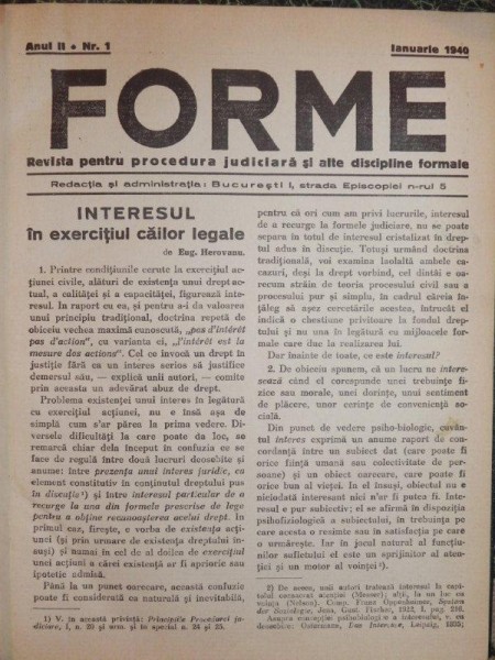 REVISTA FORME -BUC. 1940