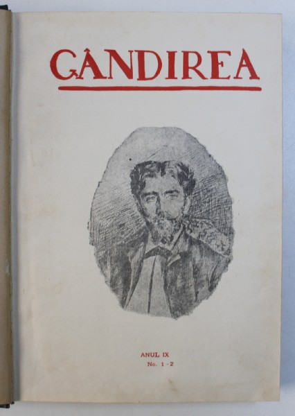 REVISTA " GANDIREA " -  ANUL IX ( COMPLET ) ,  COLEGAT DE 12 NUMERE