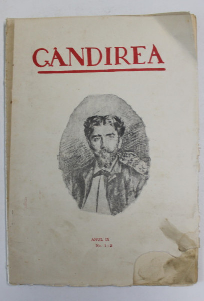 REVISTA GANDIREA ANUL IX , NR 1-2 , 1929