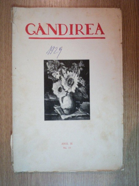 REVISTA GANDIREA ANUL IX , NR 11 , 1929