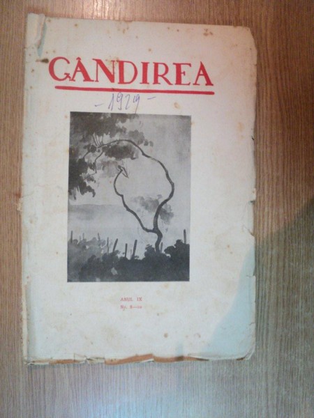 REVISTA GANDIREA ANUL IX , NR 8-10 , 1929