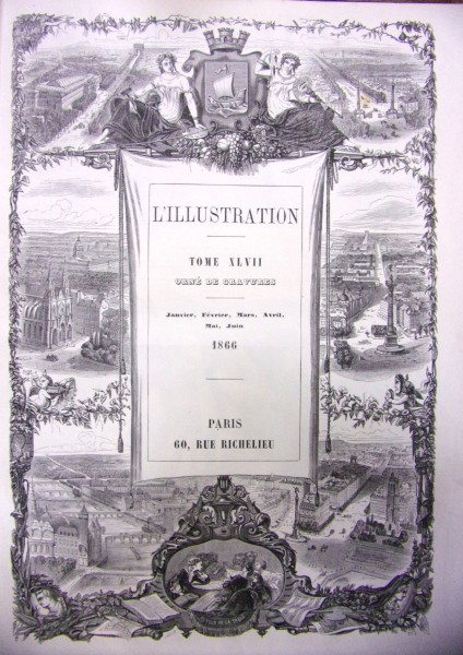 REVISTA L'ILLUSTRATION ,PRINTUL CAROL DE HOHENZOLLERN, PODUL MOGOSOAIEI 1866
