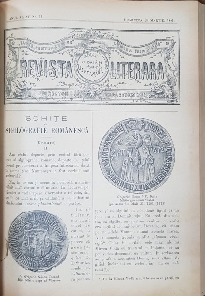 REVISTA LITERARA, ANUL XII, 1891