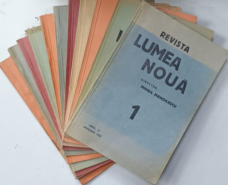 REVISTA ' LUMEA NOUA ' , DIRECTOR MIHAIL  MANOILESCU ,  ANUL IV  COMPLET  , 12 NUMERE CONSECUTIVE , IANUARIE  - DECEMBRIE 1935