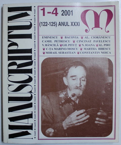 REVISTA MANUSCRIPTUM NR. 1-4 (122-125) ANUL XXXI , 2001