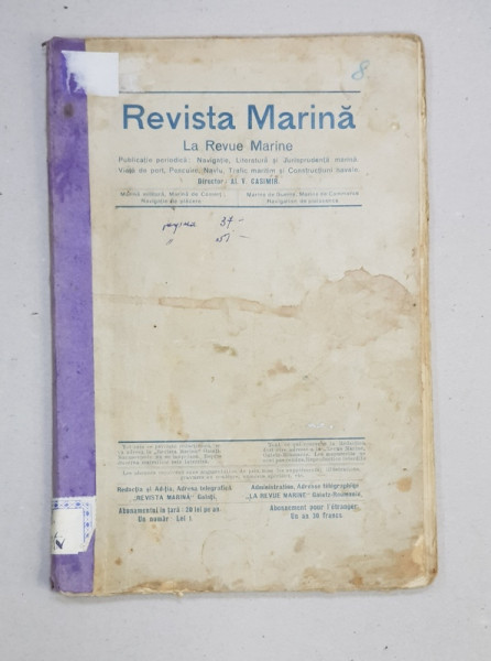 REVISTA MARINA, ANUL II, No. 13-14, FEBRUARIE 1914