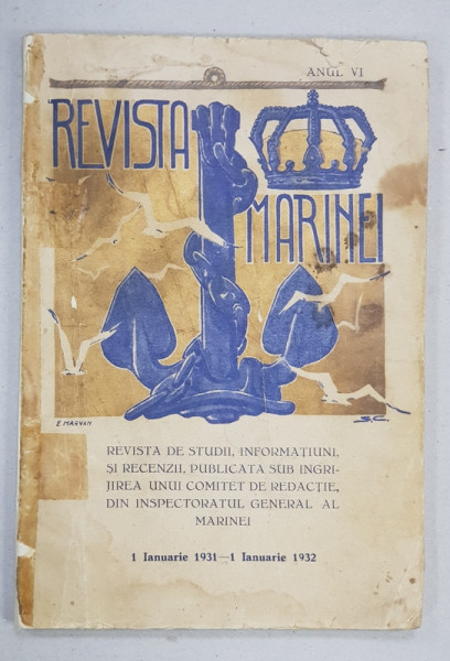 Revista Marinei, Anul VI, 1 Ianuarie 1931 - 1 Ianuarie 1932