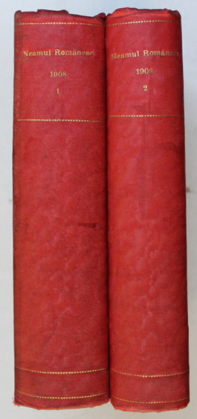 REVISTA ' NEAMUL ROMANESC ' , FOAIA NATIONALISTILOR - DEMOCRATI , AN COMPLET , VOLUMELE I - II , 1908