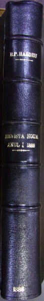REVISTA NOUA , ANUL I 1888 . DIRECTOR : BOGDAN PETRICEICU-HASDEU