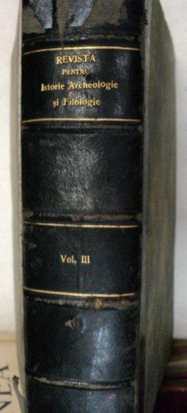 Revista pentru istorie archeologie si filologie Grigore Tocilescu  vol.VI SI VII