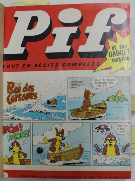 REVISTA ' PIF - ET SON GADGET ' , COLIGAT DE 9 NUMERE , APARUTE IN MARTIE - MAI , 1969 , 5 NUMERE CU  LIPSA LA COPERTA